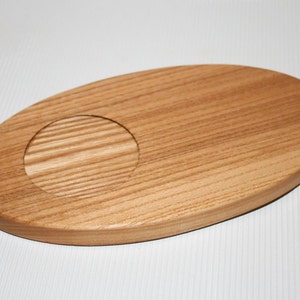 Wooden Mug Coaster / Ash Wood Coaster 7.08 x 3.93 x 0.47 inch image 1