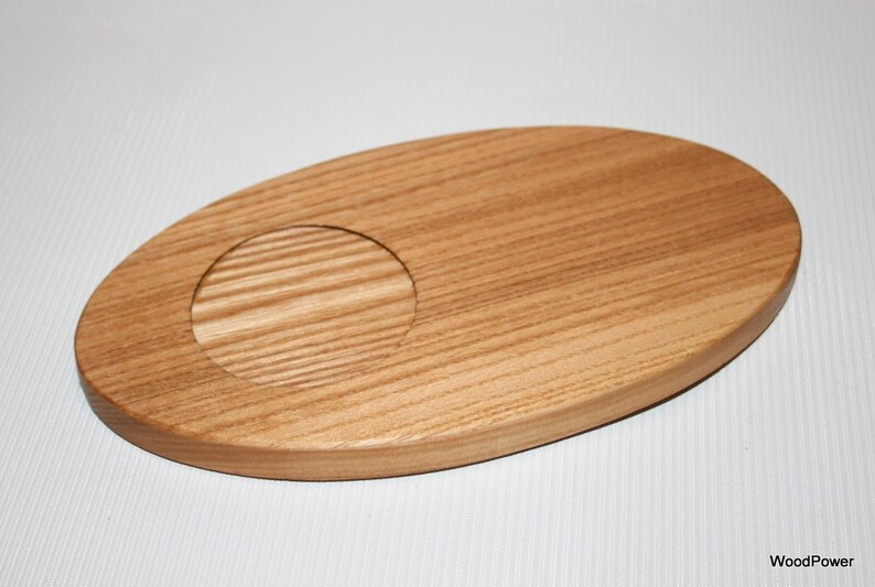 Wooden Mug Coaster / Ash Wood Coaster 7.08 x 3.93 x 0.47 inch image 1