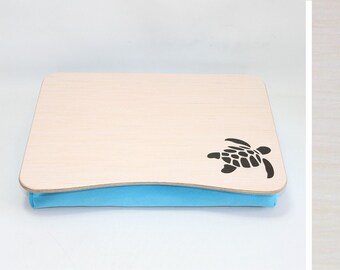 Bed Tray Turtle / Pillow Desk / Wooden Laptop Bed Tray / Breakfast Serving Tray / Pillow Tray / iPad Table / Turtle Tray / Turtle Gift