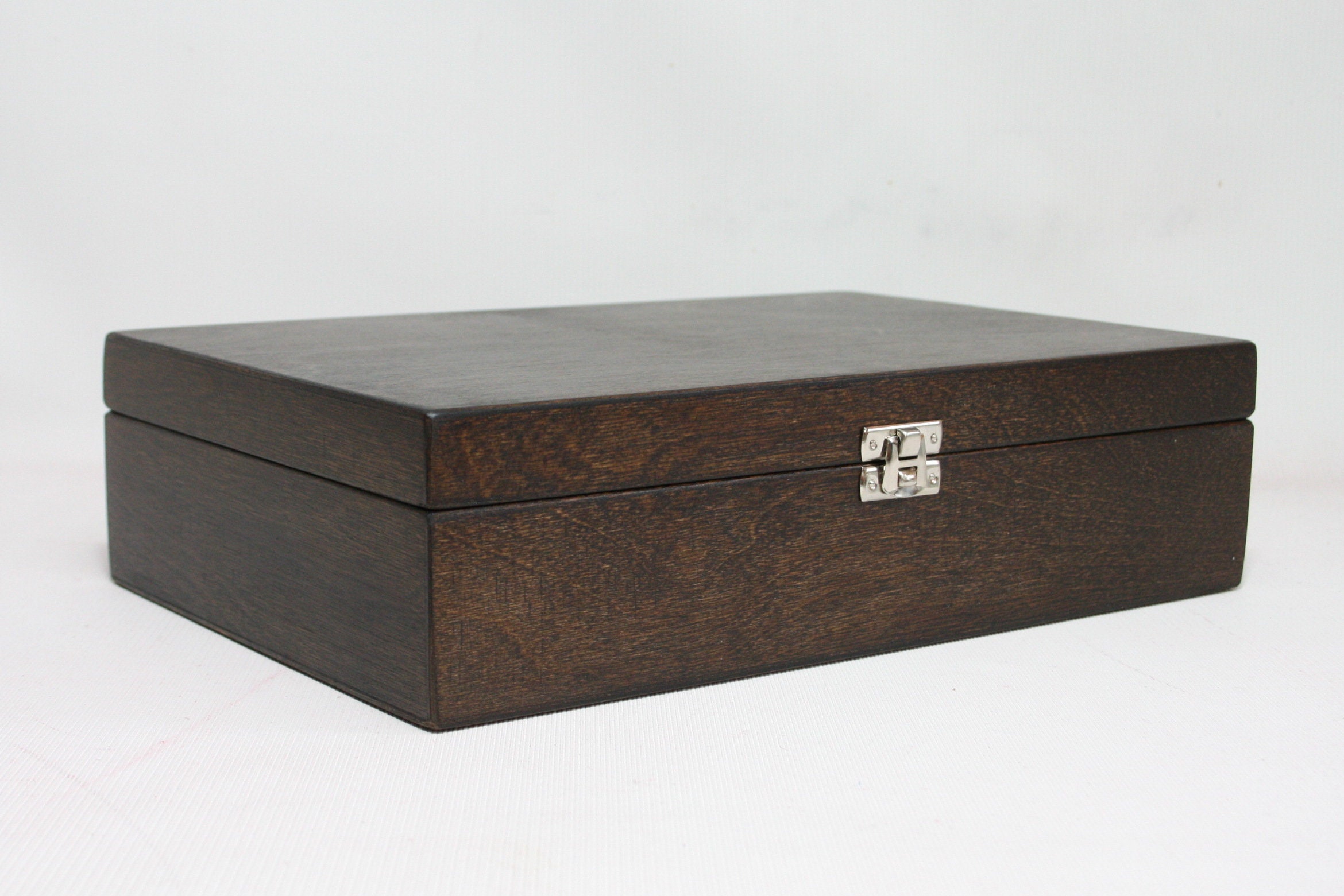 12 Compartments Wooden Tea Box / Dark Brown Box / Storage Box Etsy