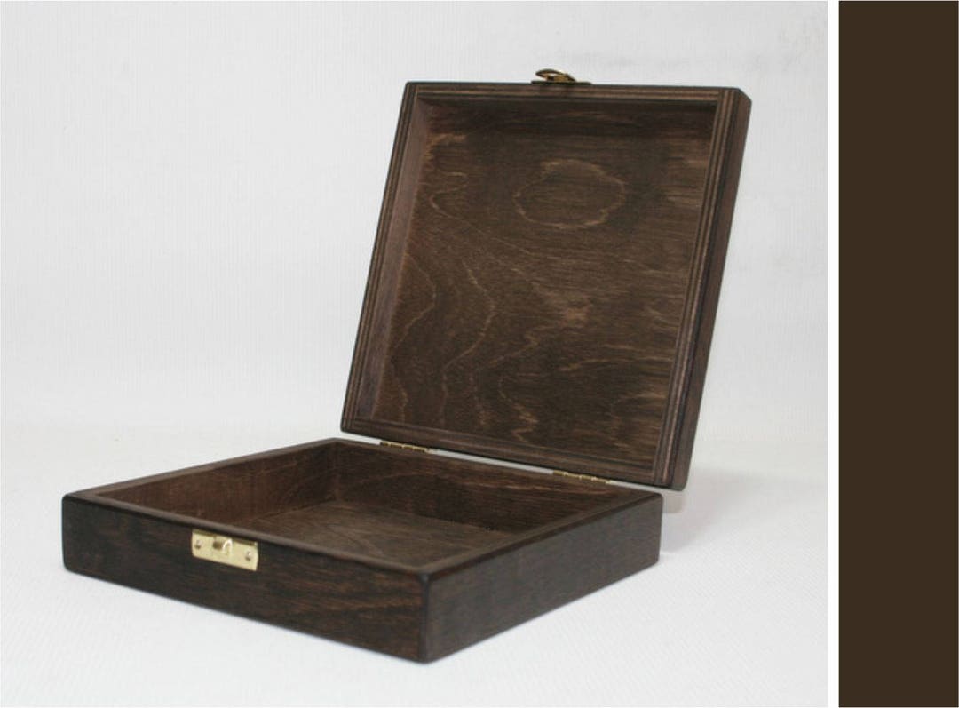 Wooden CD Box / Keepsake Box / 5.90 X 5.90 X 1.57 Inch / CD Gift Box