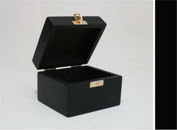 Small black wooden box deals