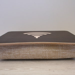 Pillow Tray / Wooden Laptop Bed Tray / iPad Table / Breakfast Serving Tray / Laptop Stand / Serving Tray WiFi image 2