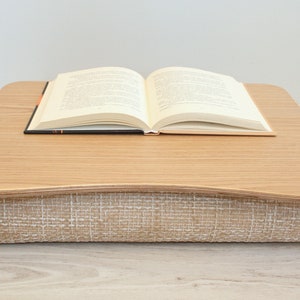 Pillow Tray / Wooden Laptop Bed Tray / Oak Serving Tray / iPad Table / Breakfast Tray / Laptop Stand Oak