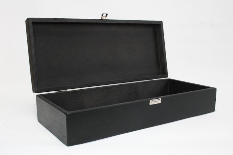 Black Wooden Keepsake Box / Storage Box / Gift Set Box 14.17 X Etsy
