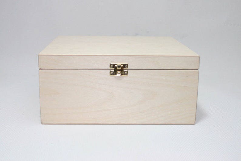 Wooden Box for DIY Projects / 9 Compartment Box / Unfinished Wooden Box 9.64 x 9.64 x 4.33 inch other dimensions available image 4