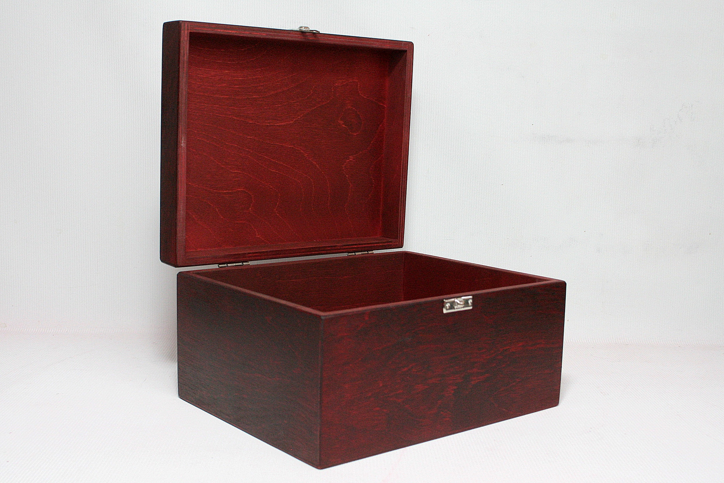 木製記念品箱 / 9 x 7 x 5インチ / ダークレッドボックス - Etsy 日本