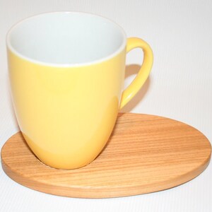 Wooden Mug Coaster / Ash Wood Coaster 7.08 x 3.93 x 0.47 inch image 2