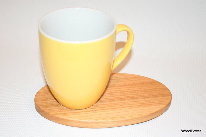 Wooden Mug Coaster / Ash Wood Coaster 7.08 x 3.93 x 0.47 inch image 2