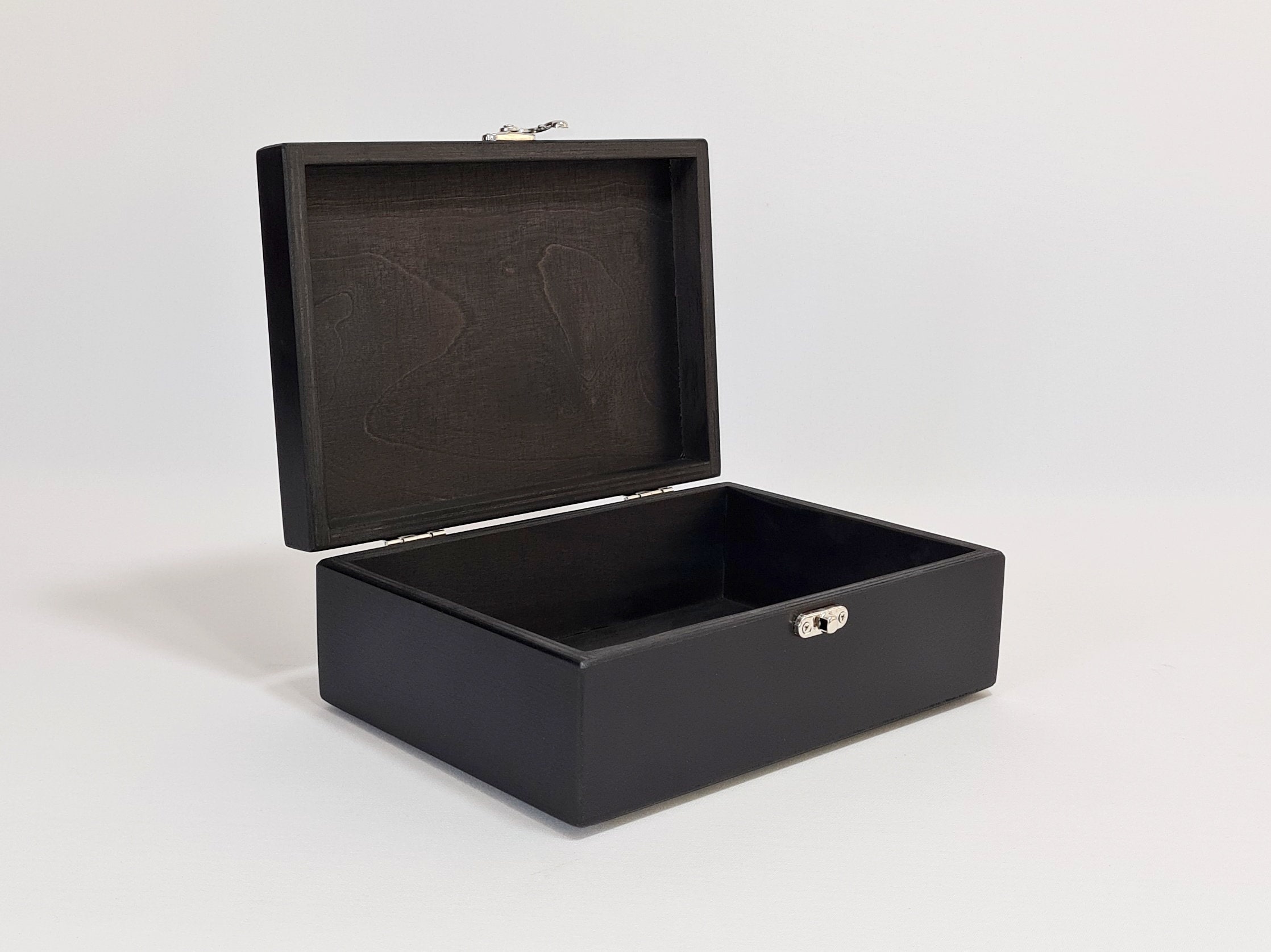 Black Wood Storage Box