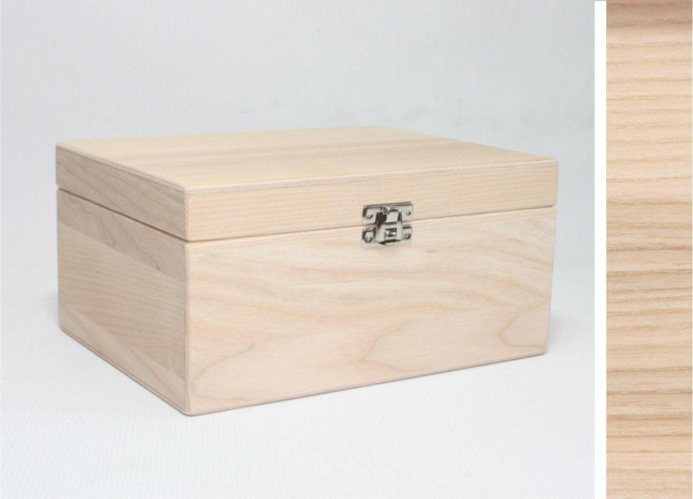 Wooden Keepsake Box / 8 x 6 x 4 inch / Ash Wood Box / Gift Box Etsy