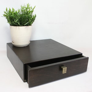 Night Stand Drawer / Night Stand Drawer Box / Single Drawer Box / Dark Brown