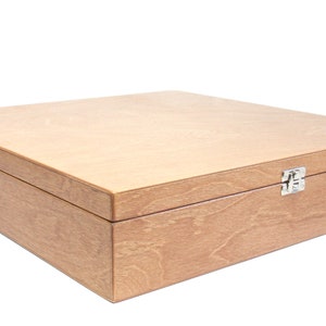 Lichtbruine multiplex opbergdoos voor albums (13,77 inch)