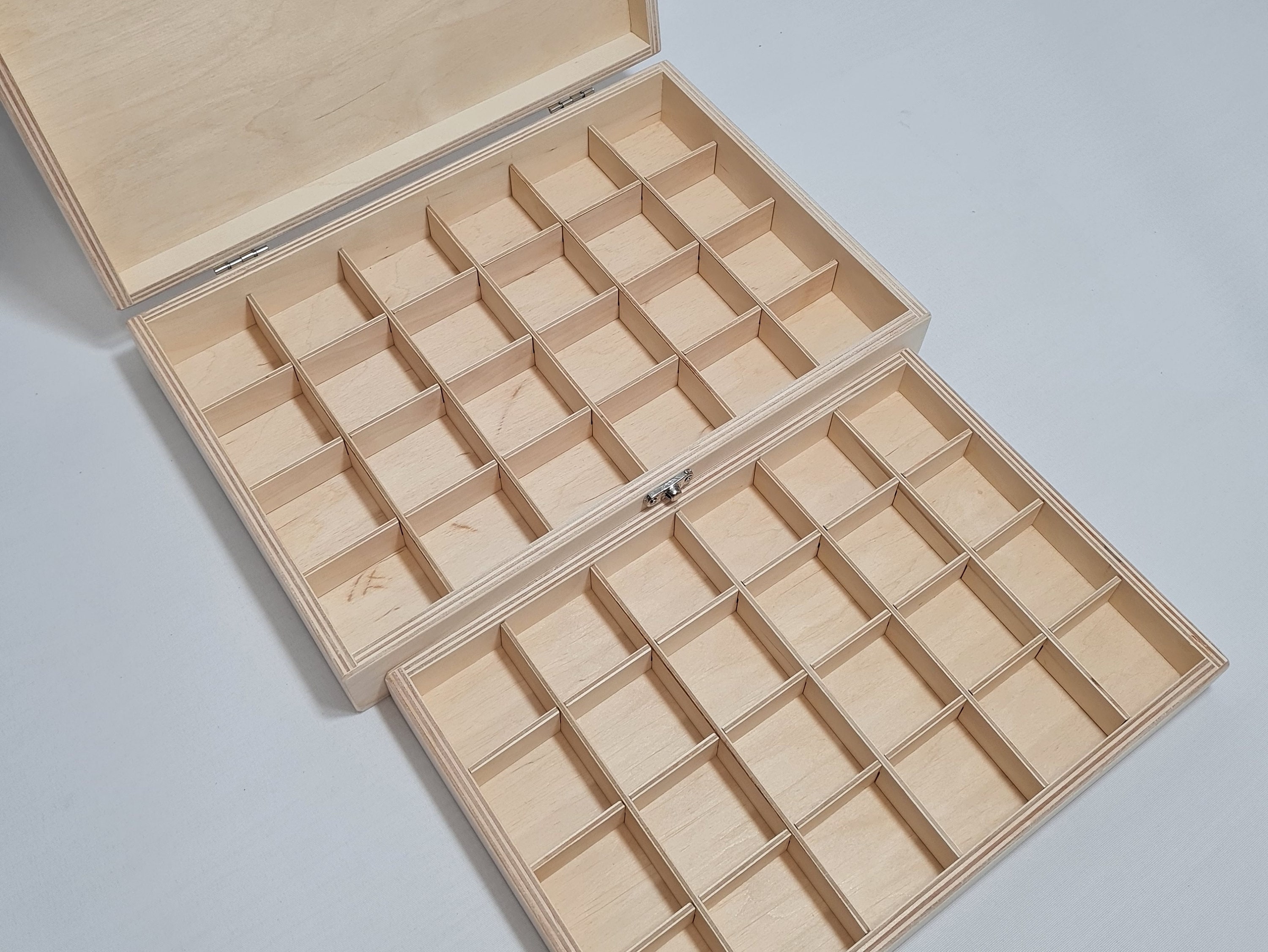 48 Compartment Wooden Collection Box: DIY Jewelry Organizer - Etsy ...