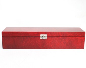 赤い木箱 / 14 x 3 x 3インチ / 記念品箱 / 収納箱 / ギフトセット