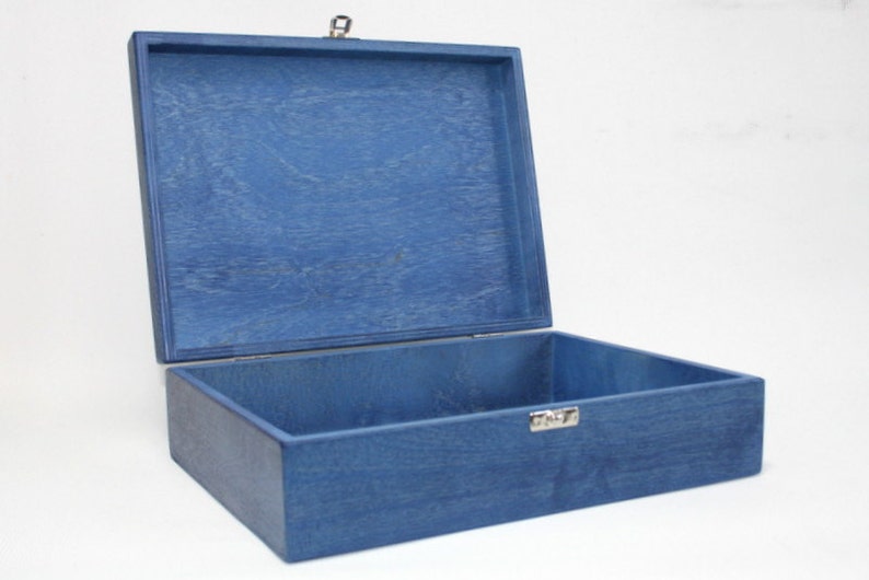 Blue Storage Box / Baby Shower Gift Box / Keepsake Box / Etsy
