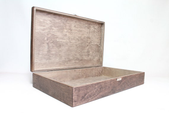 Caja de madera grande Marrón