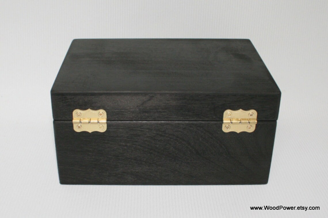 Black Wooden Gift and Keepsake Box / 6 X 4 X 3 Inch / Black Etsy