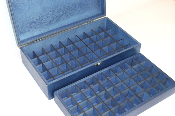 Wooden Storage Box With 100 Compartments / Collection Box With