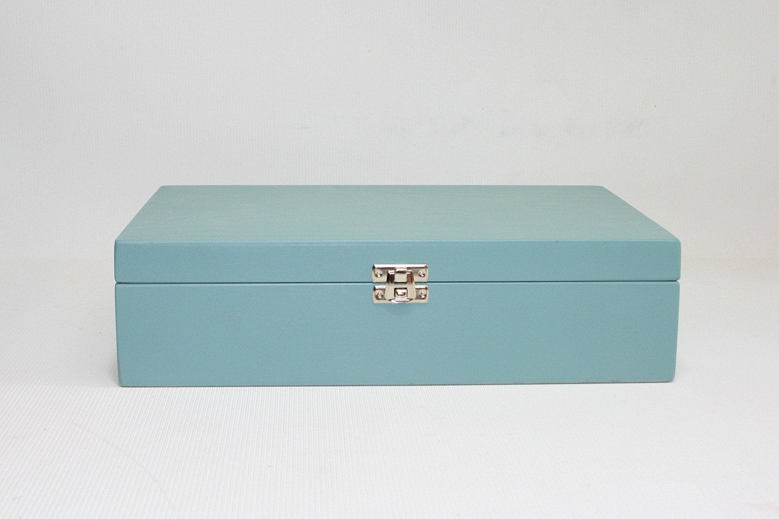 Light Blue Wooden Gift Box / Keepsake Box / Jewelry Box / Etsy