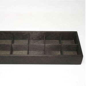 Collection Display Box / Dark Brown Box / Rock Storage Box / 10 Open Compartment Box / No Lid Box / Collection Storage Box / Tea Storage Box