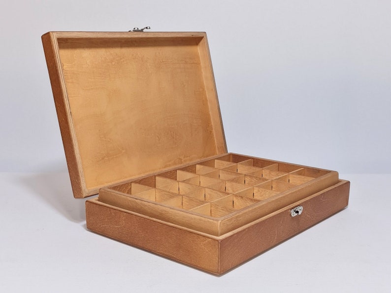 48 Compartment Wooden Collection Box: Jewelry & Collectibles Storage - Etsy