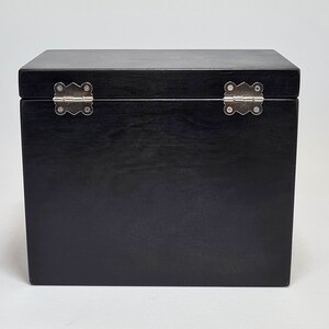 Wooden Box / Storage Box / 7.67x4.33x6.69 inch / Black Box / Gift Box / Black Urn / Plywood Box / Storage Box / Black Storage Box image 6