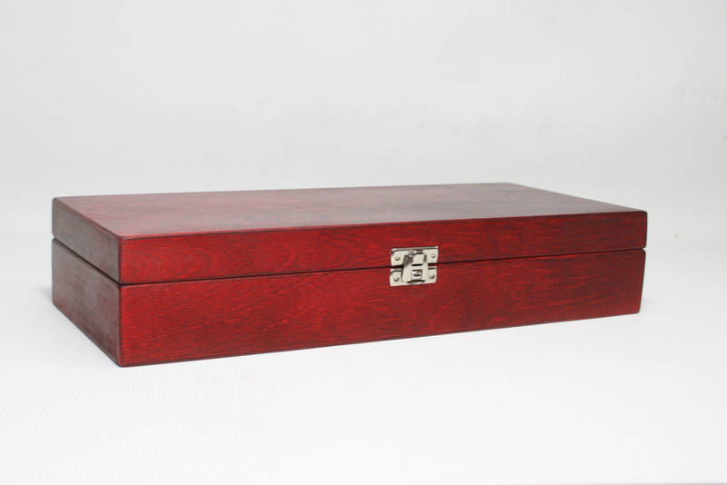 赤い木箱 - 12.6 x 5.12 x 2.36インチ - 記念品箱 - 収納箱 - ギフト