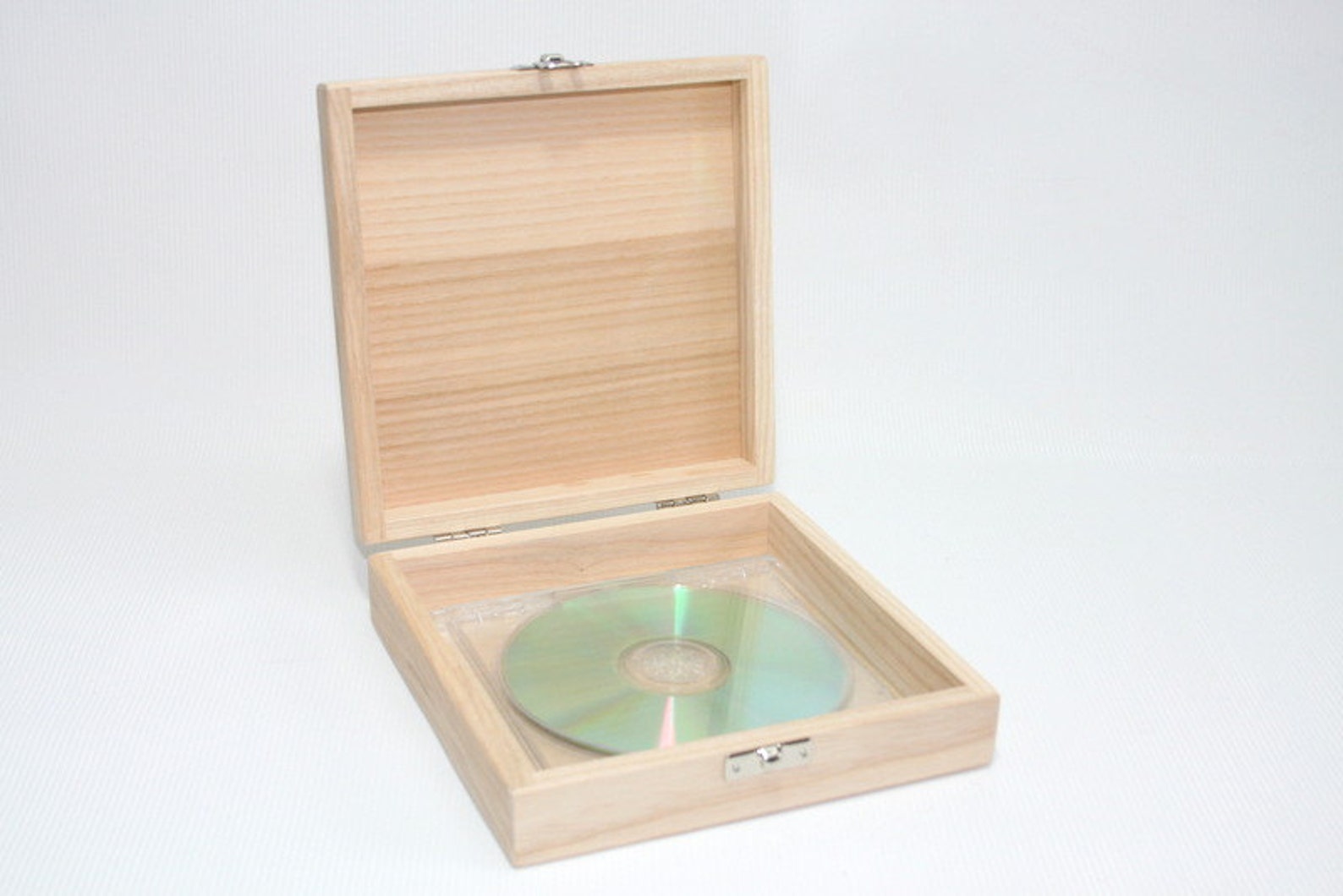 Wooden CD Box / Keepsake Box / CD Gift Box / CD Storage Box / Etsy