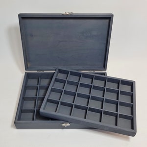 Collection_ Display Box / 48 Compartment Box / Collection Box with Removable Layer / Multiple Compartment Box / Jewelry Box