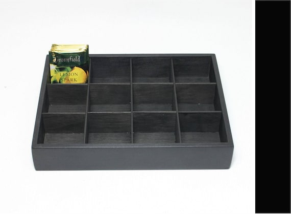 Einfache hölzerne Schmuckschatulle Tea Box Organizer Fall Aufbewahrungsbox 