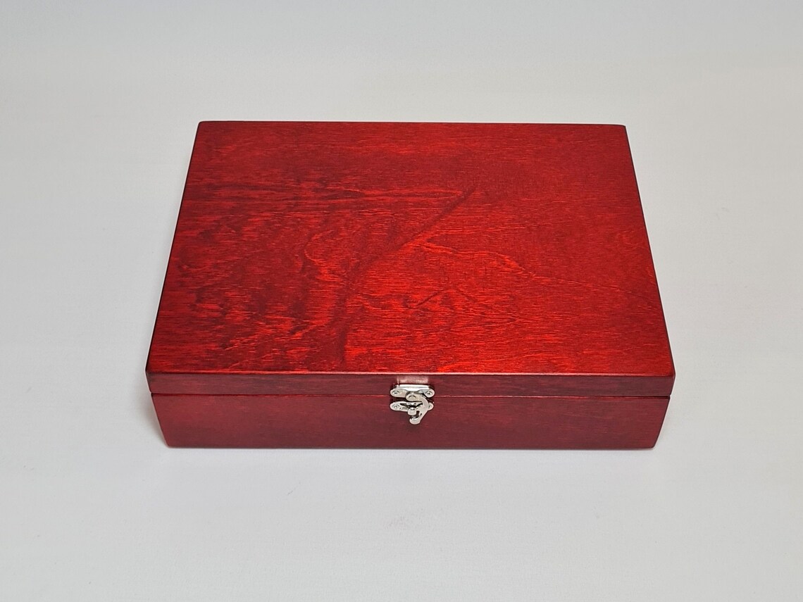 Wooden A4 Size Box / Red Wooden Box / A4 Size Storage Box / 12 Etsy