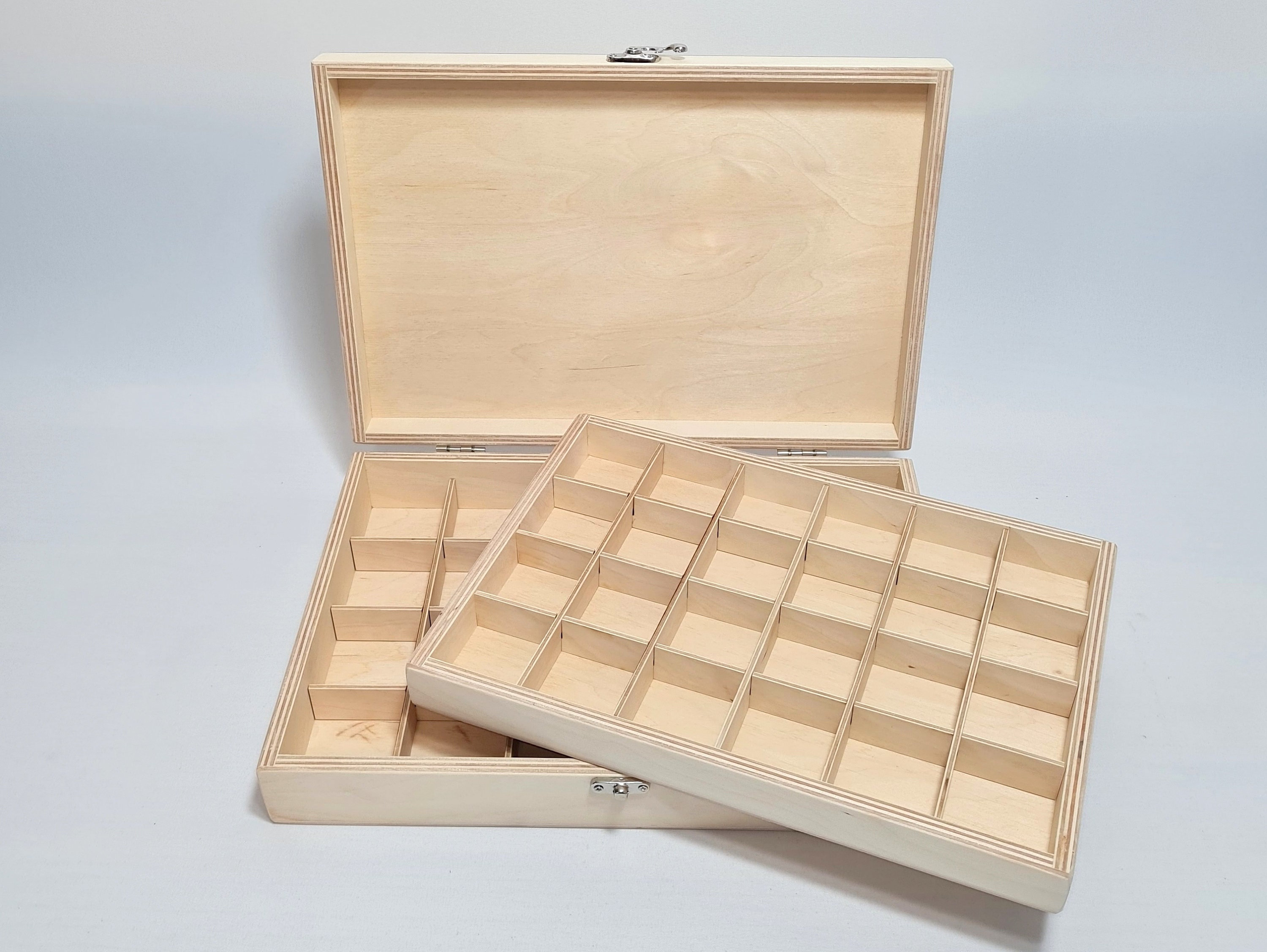 48 Compartment Wooden Collection Box: DIY Jewelry Organizer - Etsy ...
