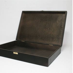 Wooden Keepsake Box / Book Gift Box / Photo Album Box / Wooden Storage Box / Dark Wooden Box 14.37 x 9.64 x 2.55 inch / Book Storage Box