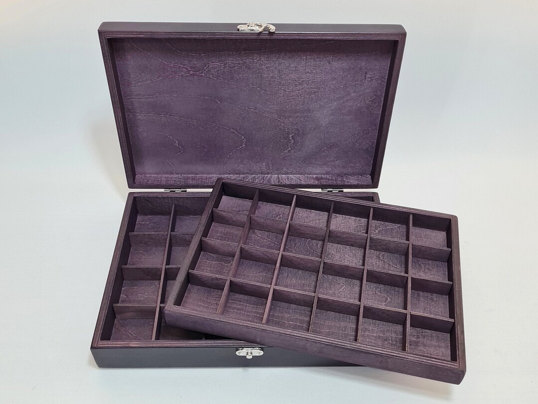 Violet Collection Box: 48-compartment Wooden Storage - Etsy