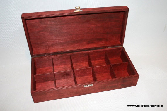 Wooden Storage Box With 100 Compartments / Collection Box With