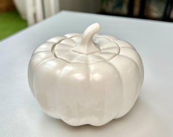 Soy Pumpkin Candle | Pumpkin Spice Scent | Handmade Alabaster Container