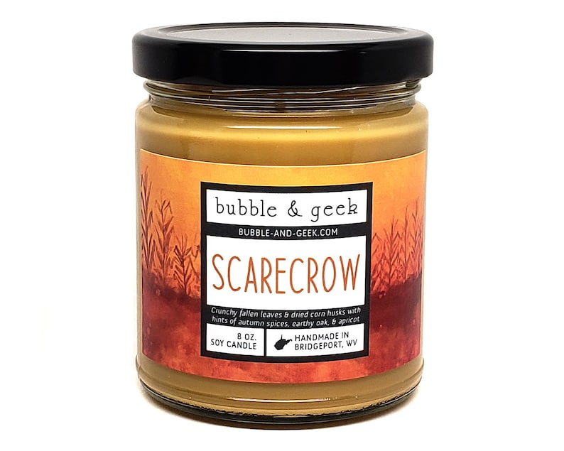 Scarecrow Scented Soy Candle Jar image 1