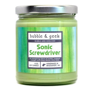 Sonic Screwdriver Scented Soy Candle Jar