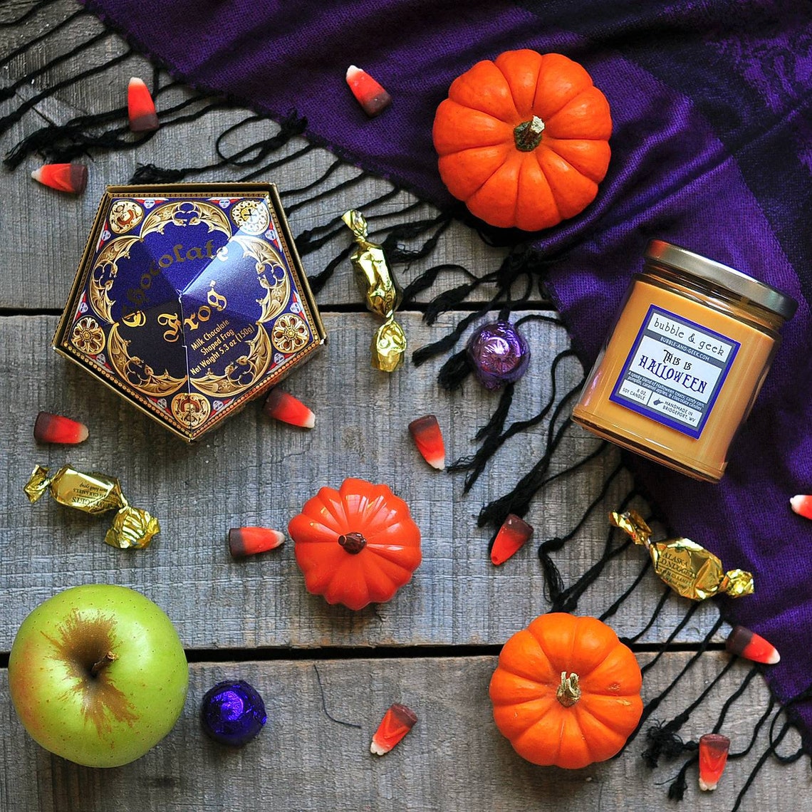 This Is Halloween scented soy candle 8 oz. jar Candy corn Etsy