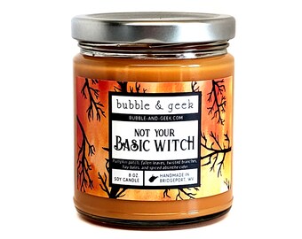 Not Your Basic Witch scented soy candle - pumpkin, woods, leaves