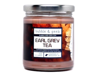Bougie de soja parfumée au thé Earl Grey