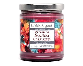 Keeper of Magical Creatures Scented Soy Candle Jar