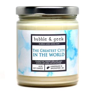 The Greatest City in the World Scented Soy Candle Jar