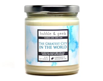 The Greatest City in the World Scented Soy Candle Jar