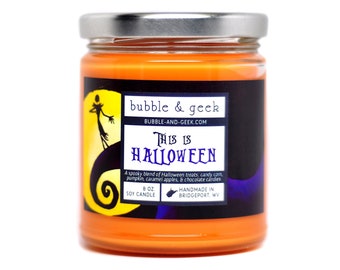 This is Halloween Scented Soy Candle Jar