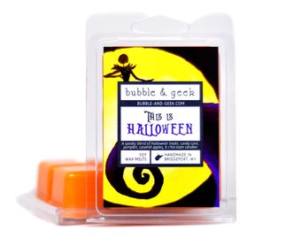 This Is Halloween Scented Soy Wax Tart Melts - candy corn, chocolate, caramel apple