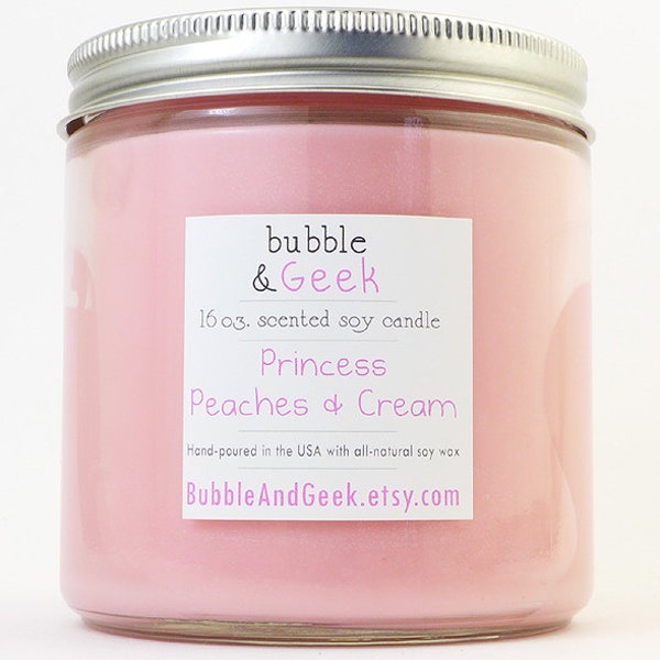 Princess Peaches & Cream Soy Candle