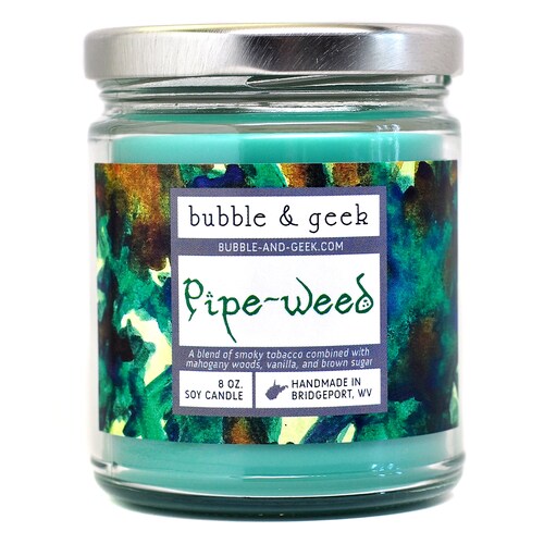 Pipeweed Soy Candle Jar Tobacco Etsy