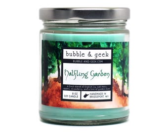 Bougie de soja parfumée jardin Halfling